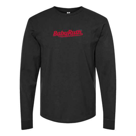 Men's BabyRuth Logo Cotton Long Sleeve T-Shirt