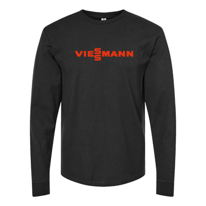 Men's Viessmann Logo Cotton Long Sleeve T-Shirt