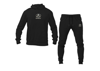 Men's Beijing Automobile Works Logo Hoodie Joggers Set