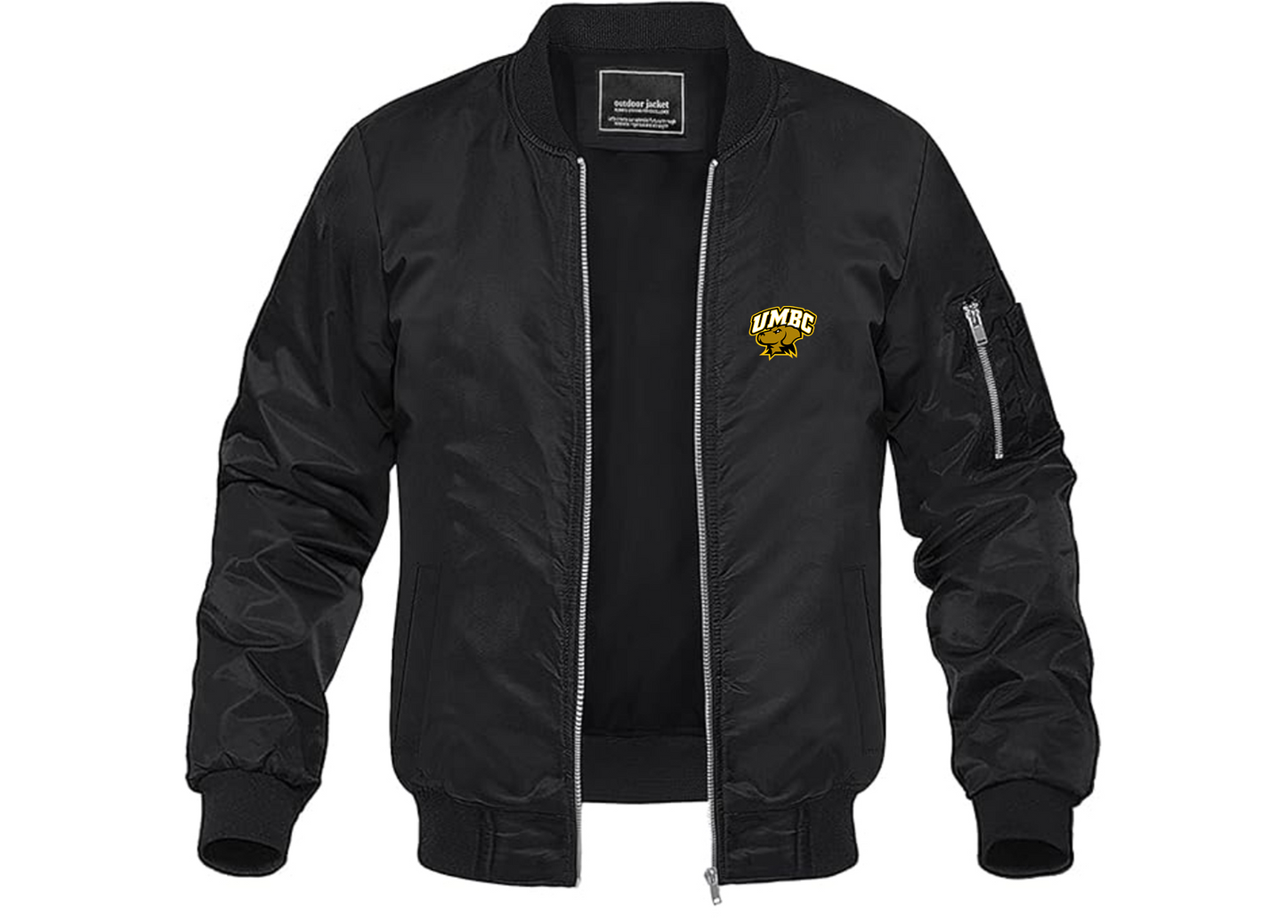 Men's UMBC Retrievers Lightweight Bomber Jacket Windbreaker Softshell Varsity Jacket Coat