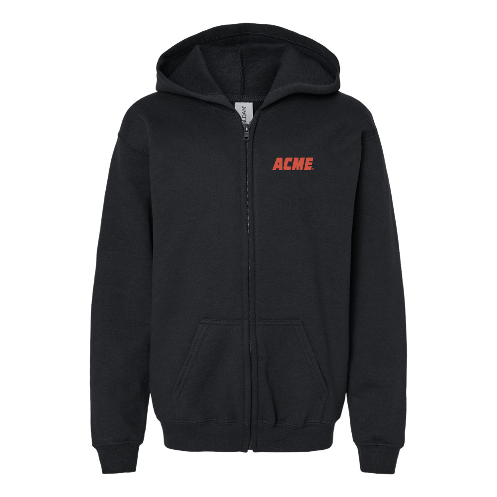 Gildan Heavy Blend Youth ACME Logo Full Zip Hooded Sweatshirt