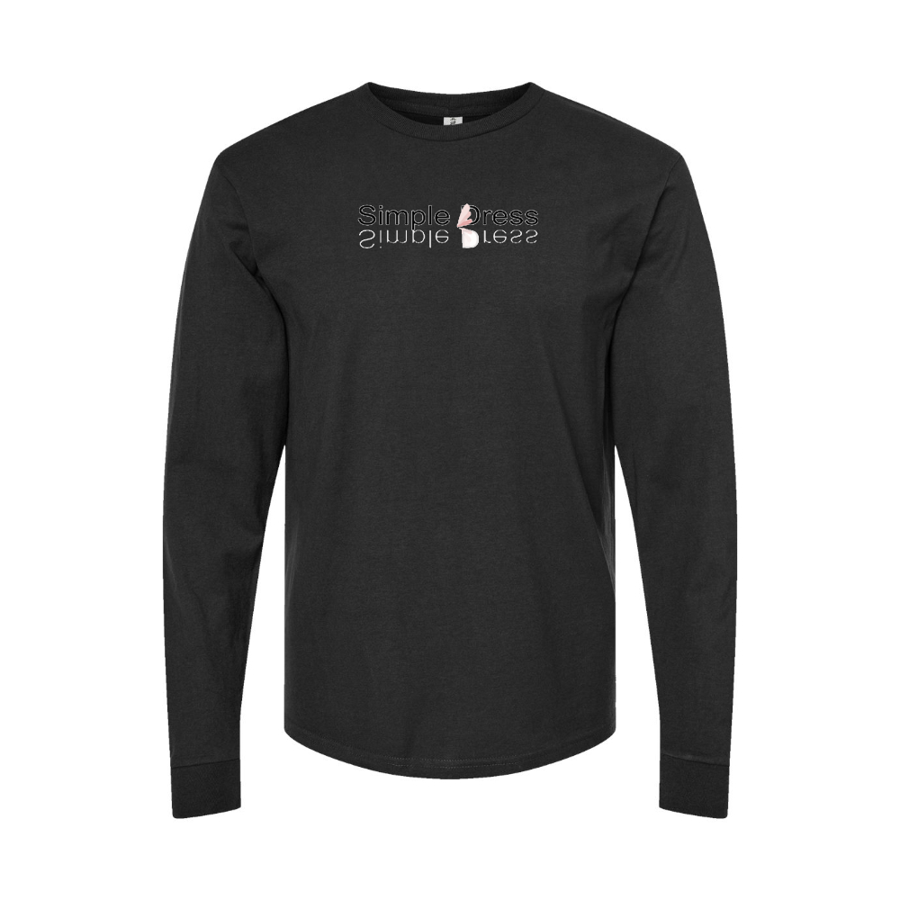Men's Simple Dress Logo Long Sleeve T-Shirt