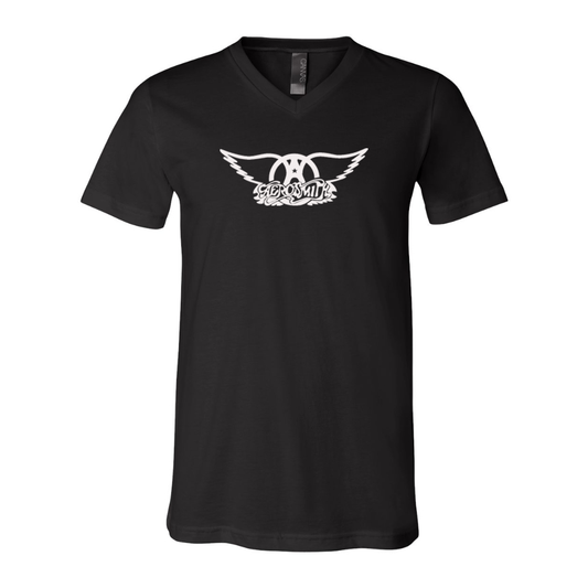 Aerosmith Logo BELLA  CANVAS - Jersey V-Neck T-Shirt