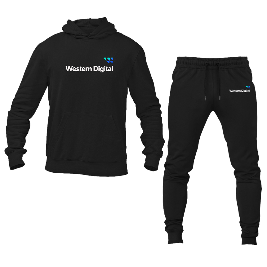 Men's Western Digital Logo Hoodie Joggers Set