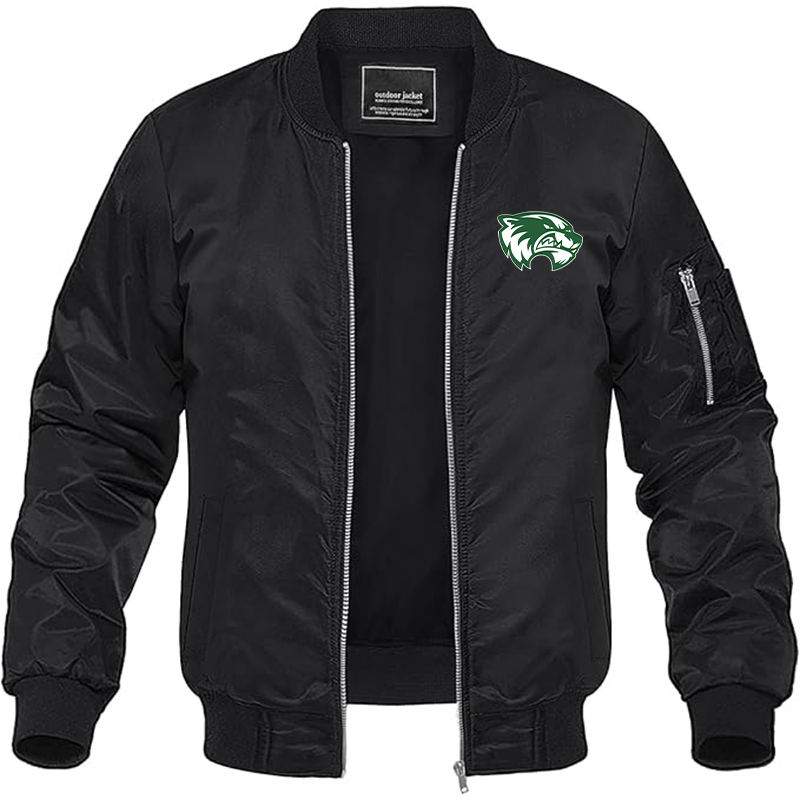 Men's Utah Valley Wolverines Lightweight Bomber Jacket - Black