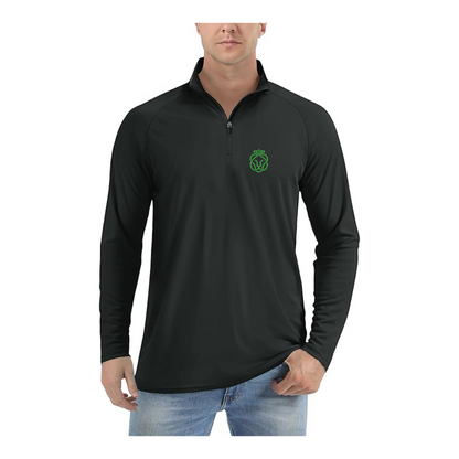 Men's Ahold Delhaize Symbol  Lightweight Quarter-Zip Athletic Shirt Long Sleeve Performance Wear