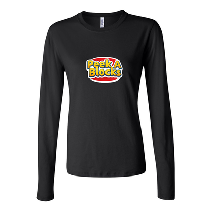 BELLA CANVAS  Peek A Blocks Jersey Long Sleeve Tee