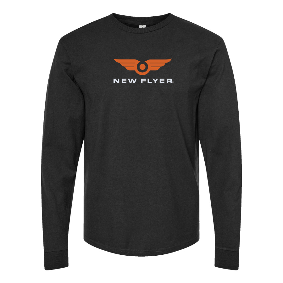 Men's New Flyer Industries Logo Cotton Long Sleeve T-Shirt