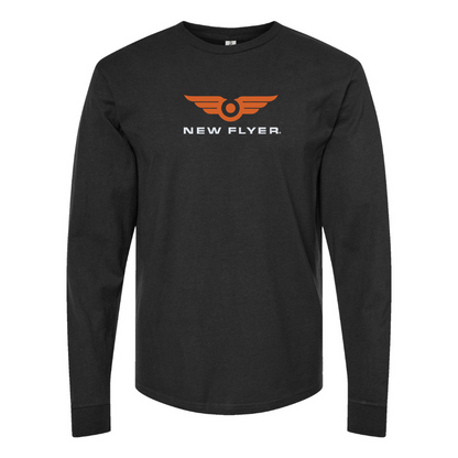 Men's New Flyer Industries Logo Cotton Long Sleeve T-Shirt