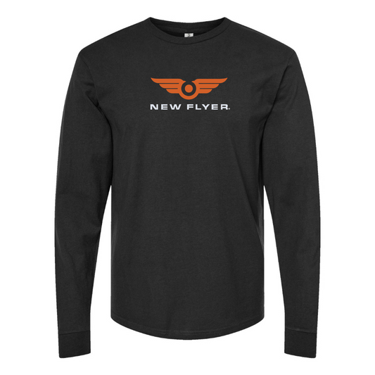 Men's New Flyer Industries Logo Cotton Long Sleeve T-Shirt