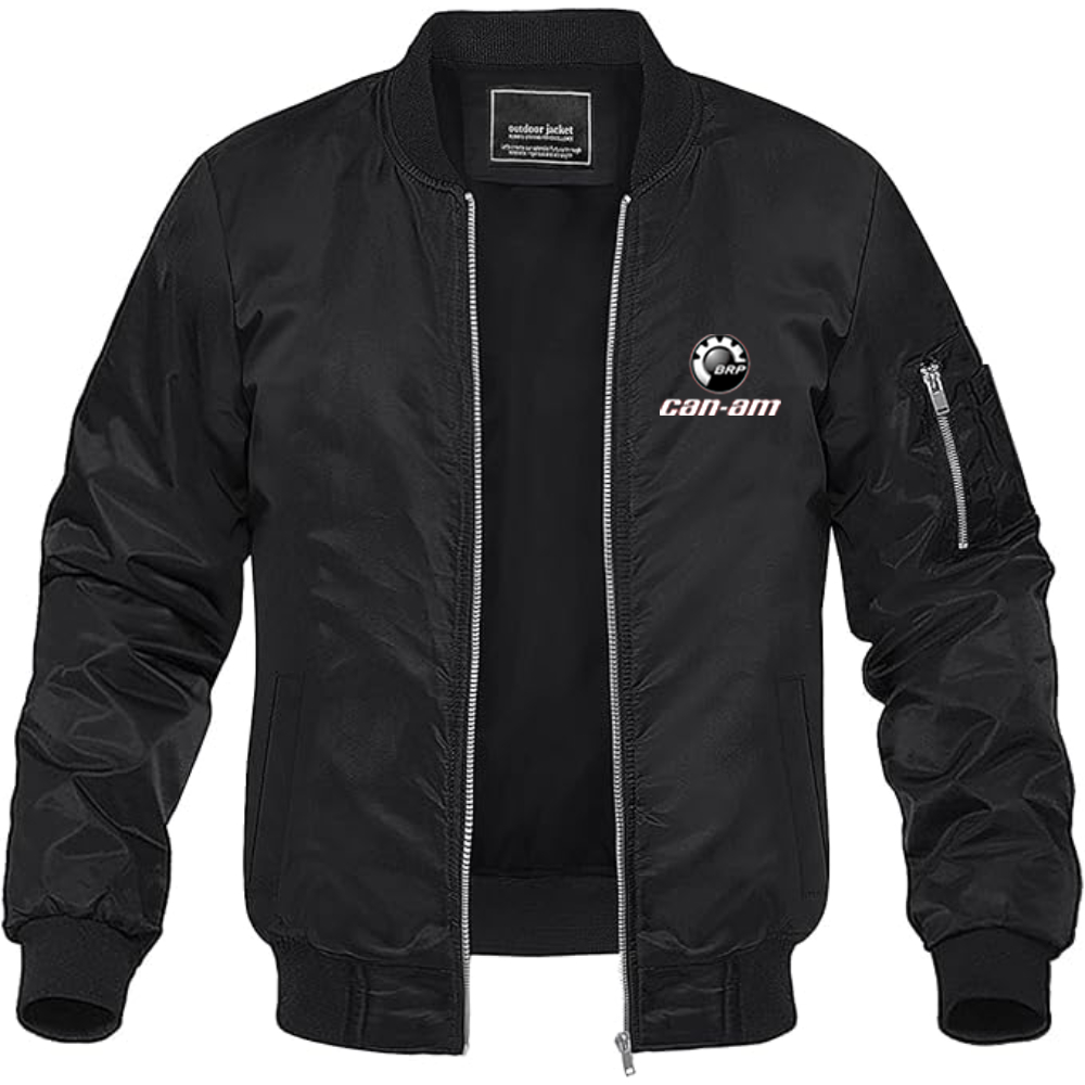 Men's Can-Am Logo Lightweight Bomber Jacket Windbreaker Softshell Varsity Jacket Coat