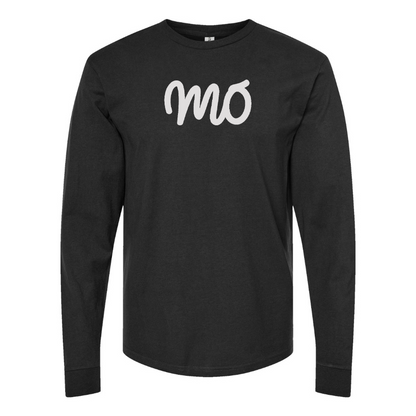 Men's Mo Logo Cotton Long Sleeve T-Shirt