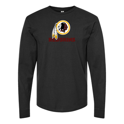 Men's Washington Redskins Logo  Cotton Long Sleeve T-Shirt