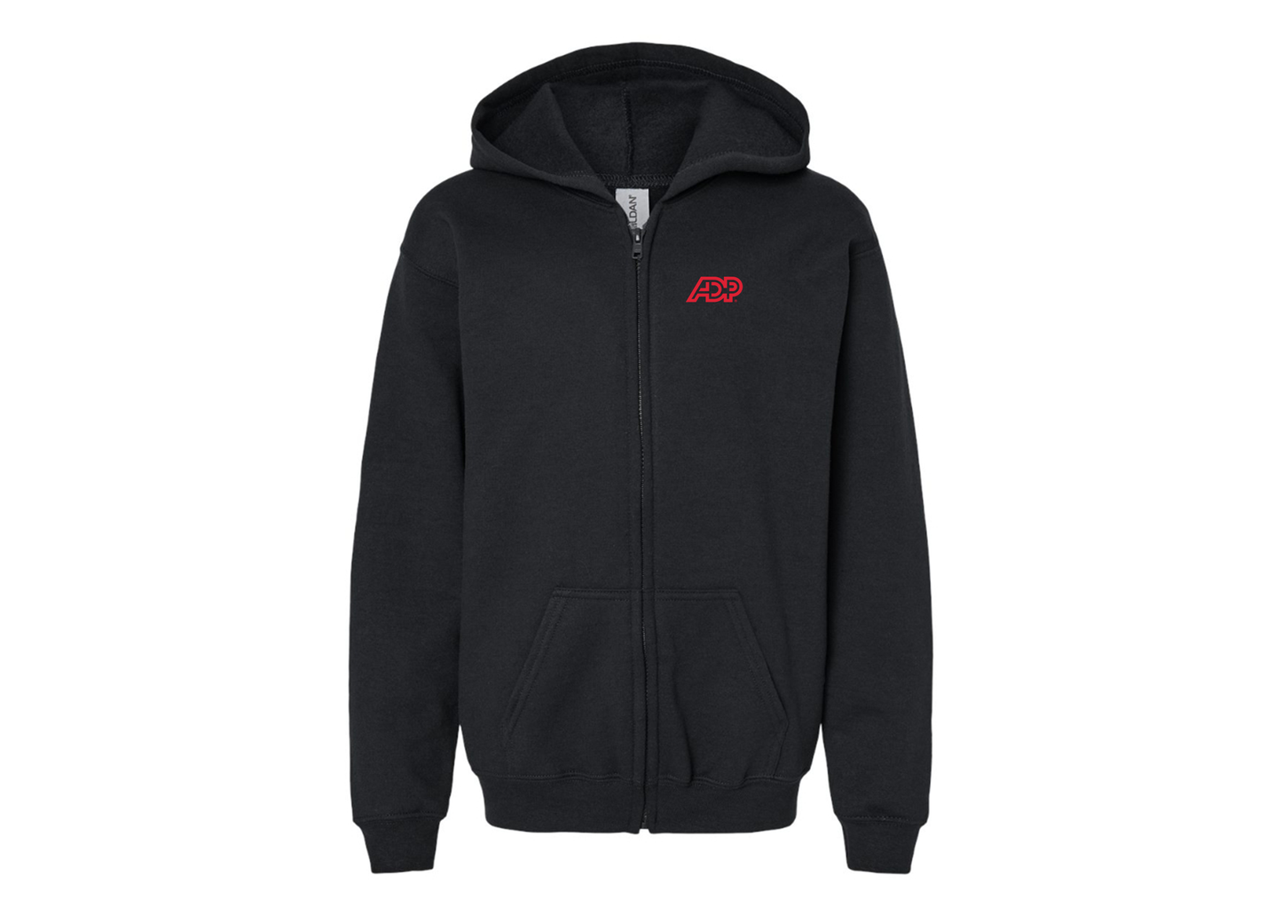 Gildan Heavy Blend Youth ADP Logo Full Zip Hooded Sweatshirt