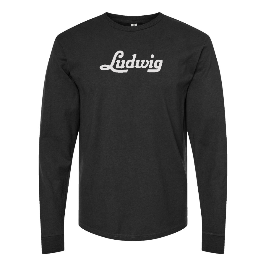Men's Ludwig  Logo Cotton Long Sleeve T-Shirt