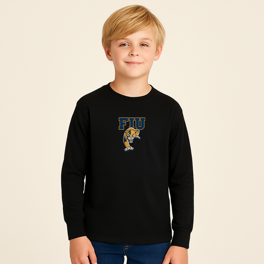 Youth FIU Panthers Logo Cotton Long Sleeve T-Shirt