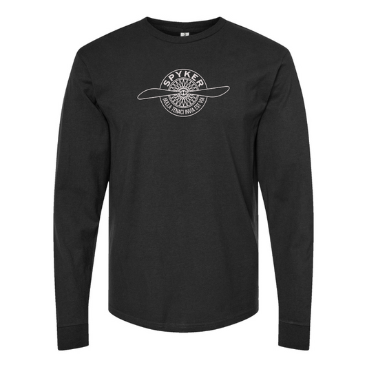 Men's Spyker Logo Cotton Long Sleeve T-Shirt