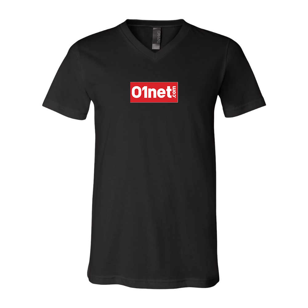 01net Logo BELLA  CANVAS - Jersey V-Neck T-Shirt