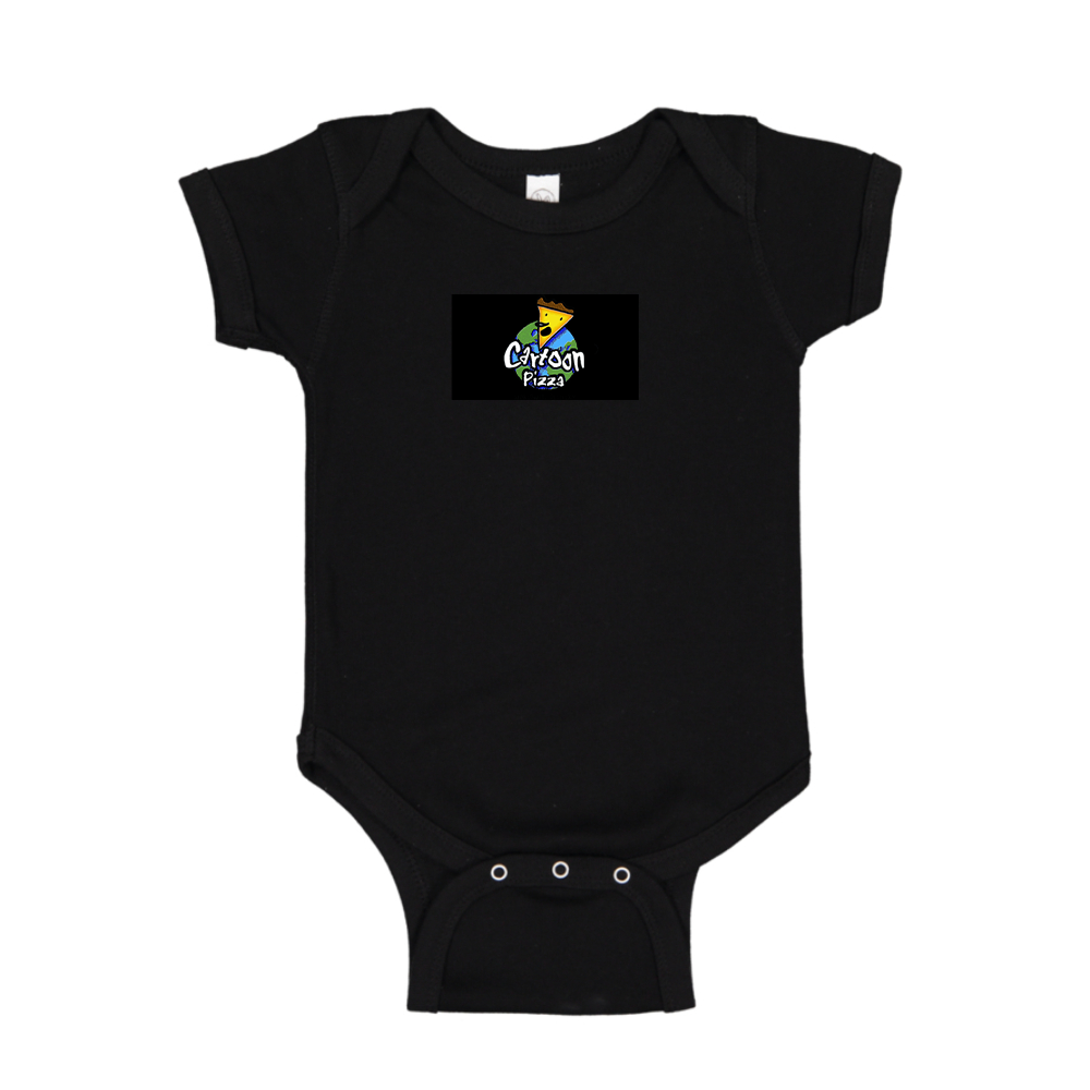 Cartoon Pizza Logo Baby Romper Onesie