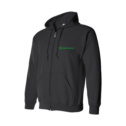 Men's Ahold Delhaize Vertical Logo  Zipper Hoodie