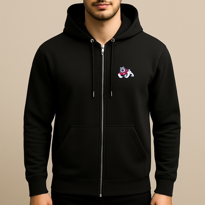Men's Fresno State Bulldogs Logo Zipper Hoodie