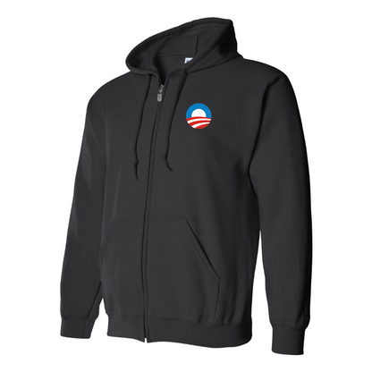 Men's Obama Logo Zipper Hoodie