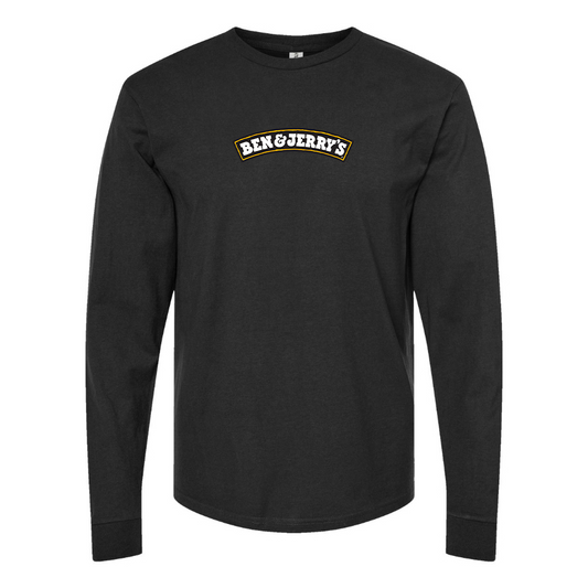 Men's Ben and Jerrys Logo Cotton Long Sleeve T-Shirt