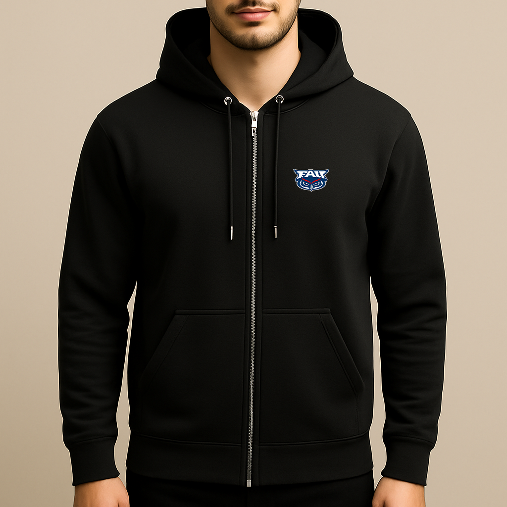 Men's Florida Atlantic Owls Logo Zipper Hoodie