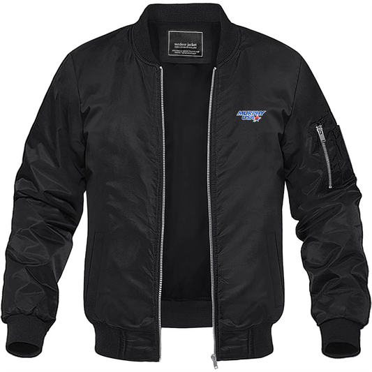 Men's Murphy USA  Logo Lightweight Bomber Jacket Windbreaker Softshell Varsity Jacket Coat