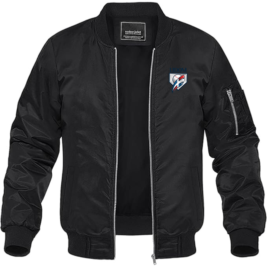 Men's Lidom Logo Lightweight Bomber Jacket - Black