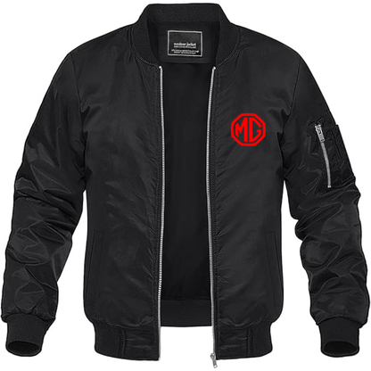 Men's MG Logo Lightweight Bomber Jacket Windbreaker Softshell Varsity Jacket Coat