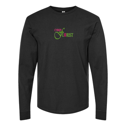 Men's Cyber Florist Logo Cotton Long Sleeve T-Shirt
