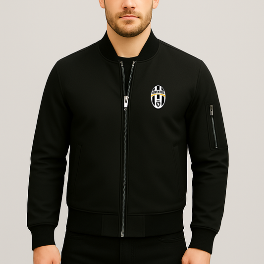 Men's Juventus Football Club Classic Lightweight Bomber Jacket - Black