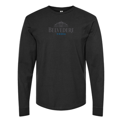 Men's Belvedere Logo Cotton Long Sleeve T-Shirt