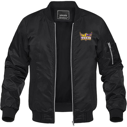 Men's Tennessee Tech Golden Eagles Lightweight Bomber Jacket - Black