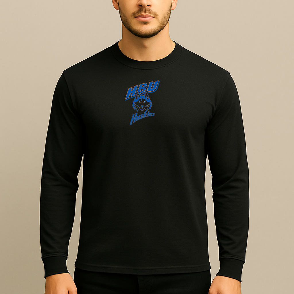 Men's Houston Baptist Huskies Logo Long Sleeve T-Shirt