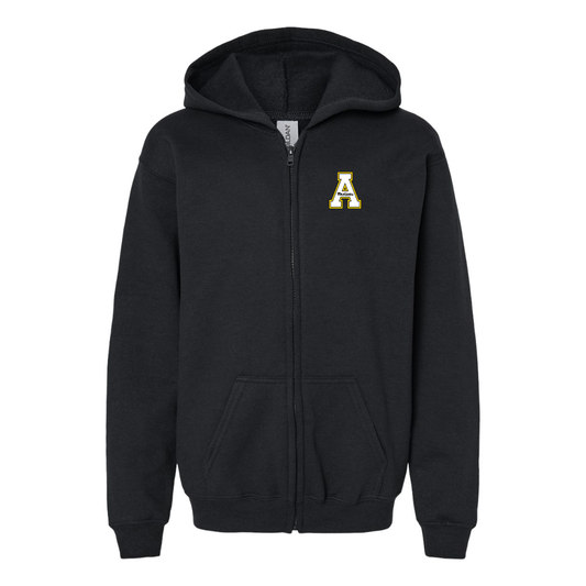 Gildan Heavy Blend Youth  Appalachian State Mountaineers  Full Zip Hooded Sweatshirt