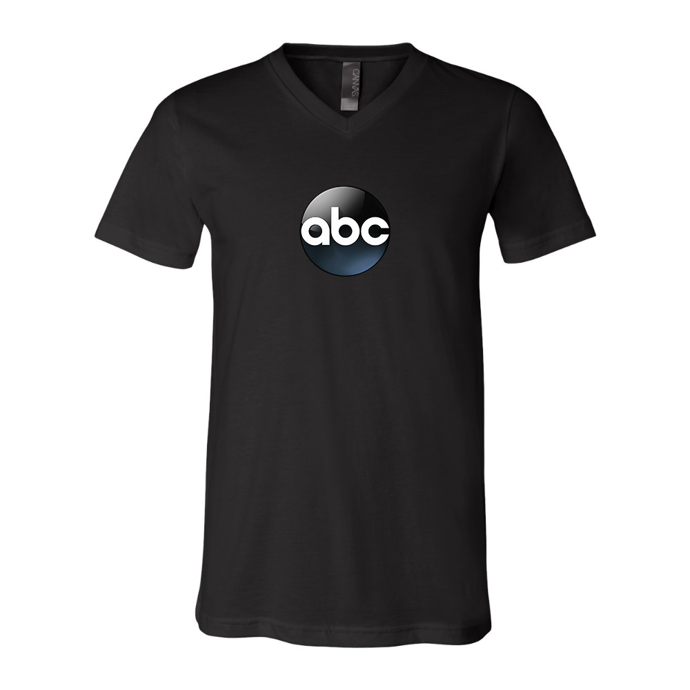 Abc Logo BELLA  CANVAS - Jersey V-Neck T-Shirt