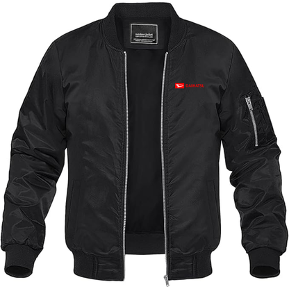 Men's Daihatsu Logo Lightweight Bomber Jacket Windbreaker Softshell Varsity Jacket Coat