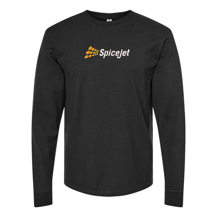 Men's SpiceJet Logo  Cotton Long Sleeve T-Shirt