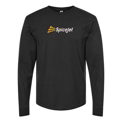 Men's SpiceJet Logo  Cotton Long Sleeve T-Shirt