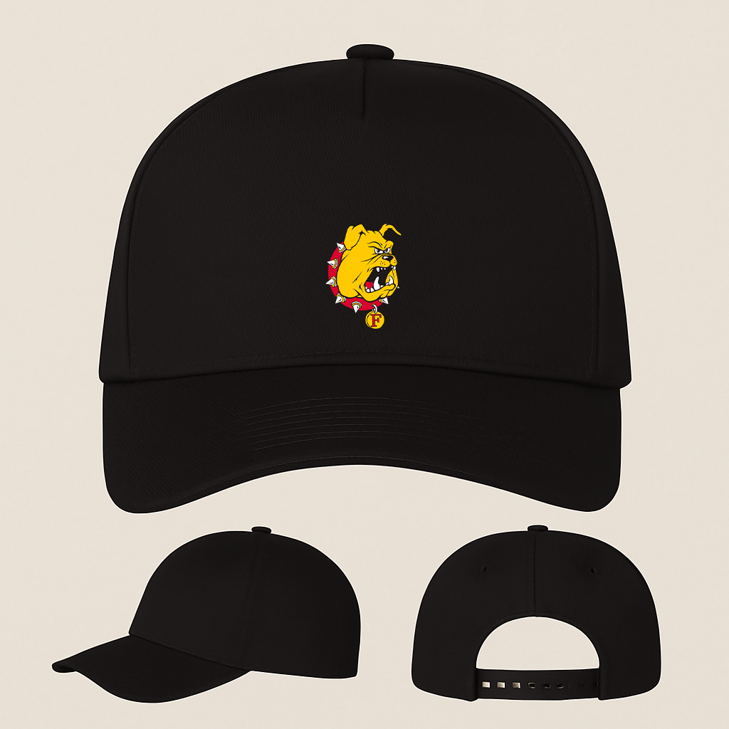 Ferris State Bulldogs Logo Five Panel Twill Snapback Cap