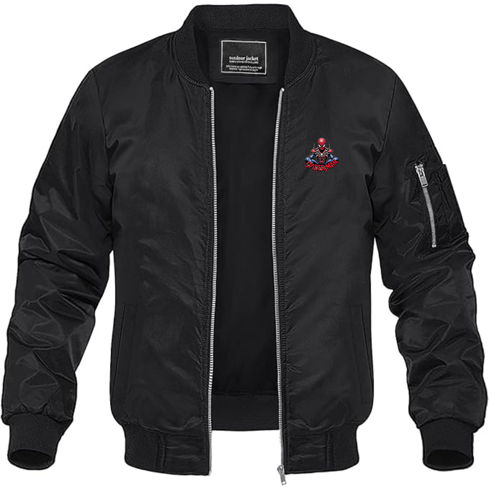 Men's Spider-Man 2025 Lightweight Bomber Jacket Windbreaker Softshell Varsity Jacket Coat