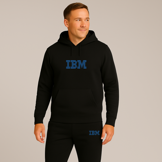 Men's IBM Logo Hoodie Joggers Set
