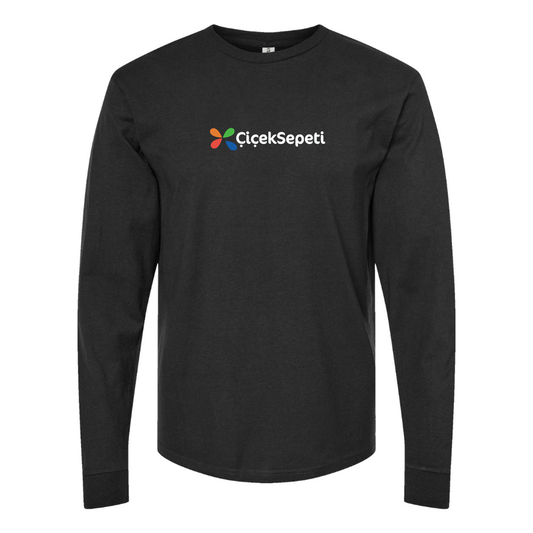 Men's Ciceksepeti Logo Cotton Long Sleeve T-Shirt