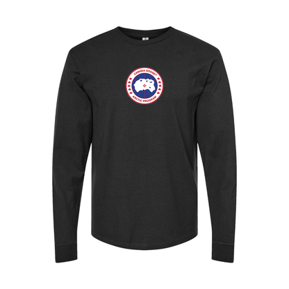 Youth Canada Goose Logo Cotton Long Sleeve T-Shirt