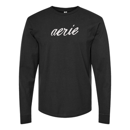 Men's Aerie Logo Cotton Long Sleeve T-Shirt