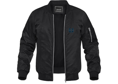 Men's Utah State Aggies Lightweight Bomber Jacket Windbreaker Softshell Varsity Jacket Coat