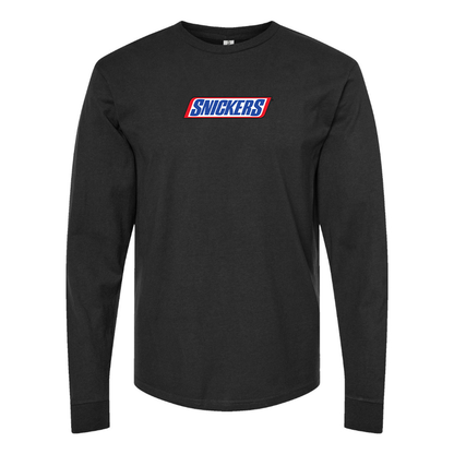 Men's  Snickers Logo Cotton Long Sleeve T-Shirt