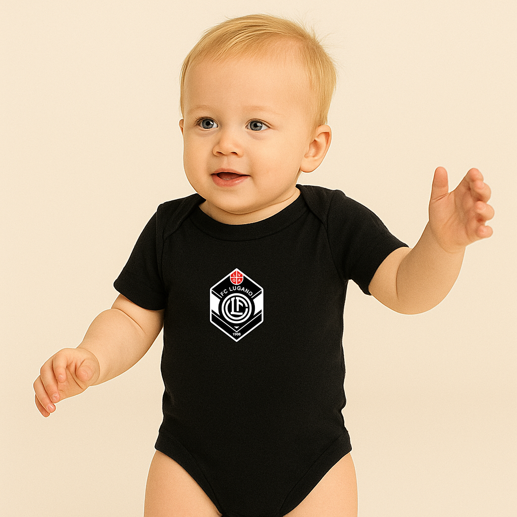 FC Lugano Soccer Logo Baby Romper Onesie